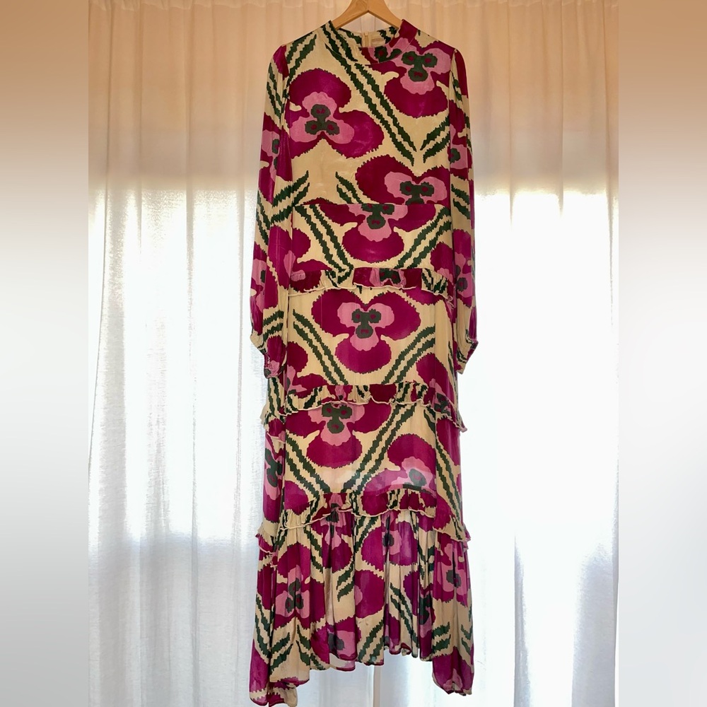 Oliphant large mock neck maxi, in patola purple